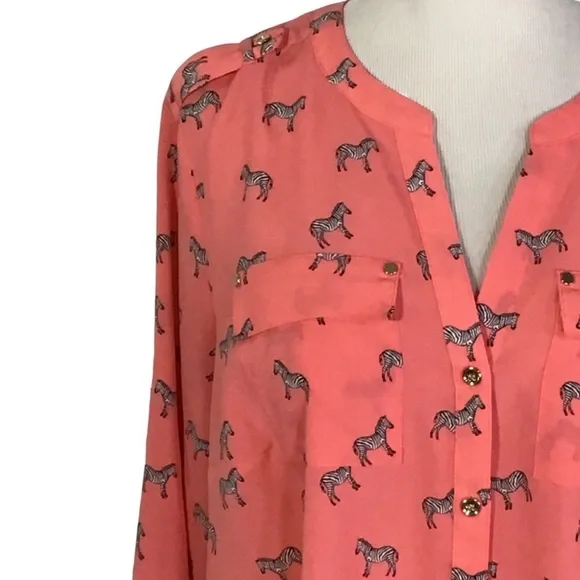 NWOT ❤️ Charter Club - Fun Zebra Print Blouse - 0X & XL - Picture 6 of 6